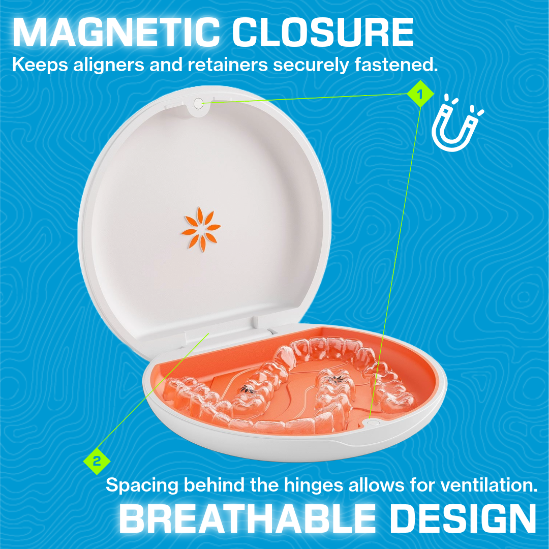 Invisalign™ Aligner Case White Hydrangeas