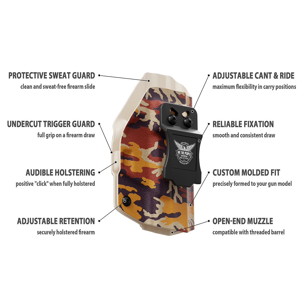 Autumn Camo Custom Printed Holster - IWB Kydex Holster