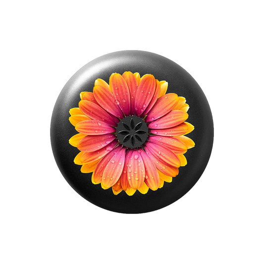 Invisalign™ Aligner Case Orange Textured Daisy